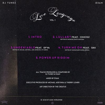 DJ Tunez & D3an – Love Language Vol. 1 Tracklist