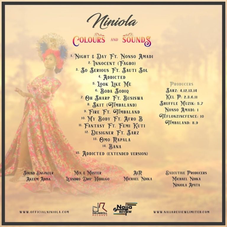 Niniola – Colours And Sounds Album racklist