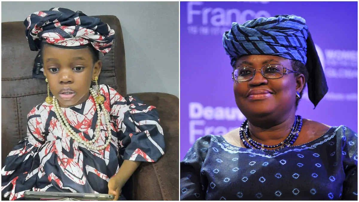Photo of Baby dressed like Ngozi Okonjo Iweala causes massive stir online