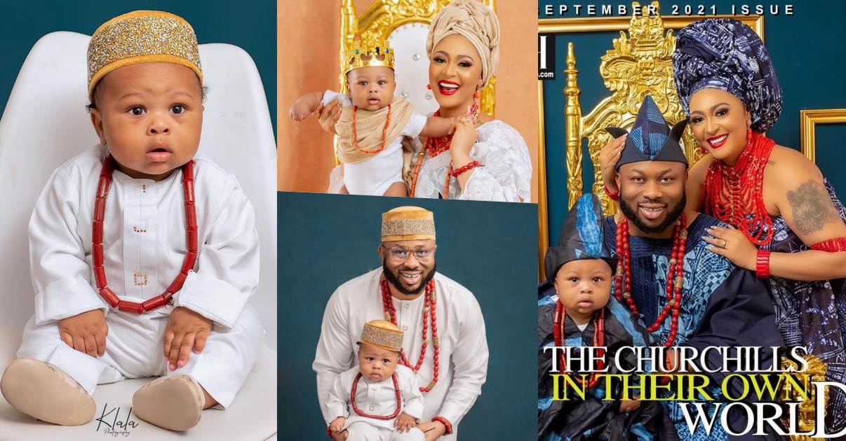 Churchill reveals son’s face, rolls out adorable photos with wife, Rosy Meurer (3)