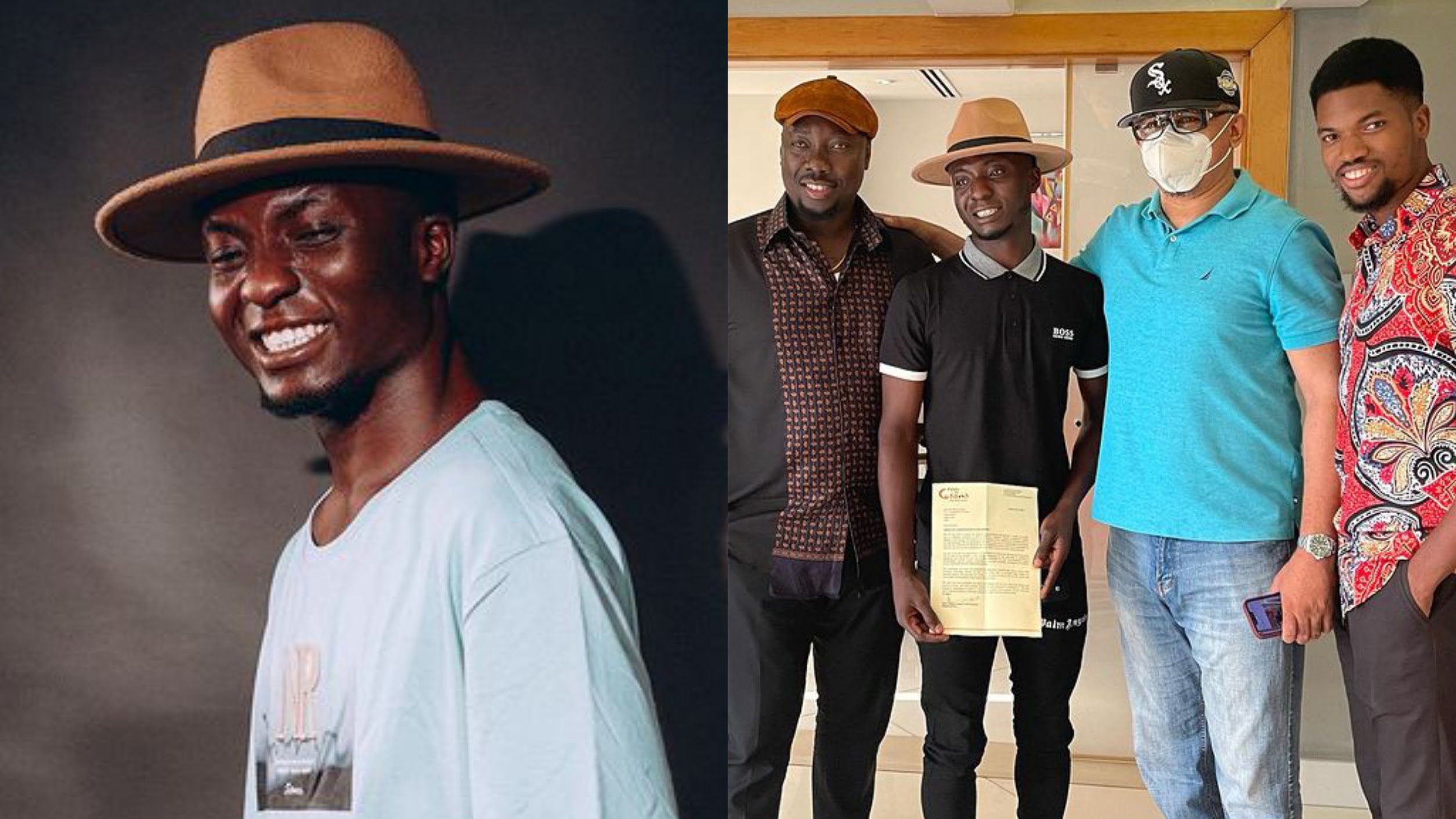 Obi Cubana, Daddy Freeze accompany former pure water hawker to receive admission letter