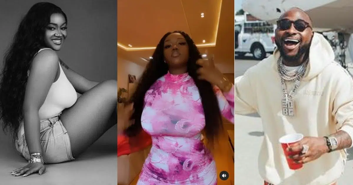 Chioma reacts to Davido’s applaud on her post