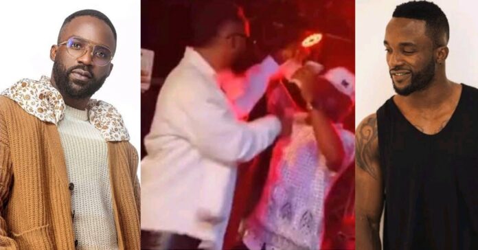 Iyanya explains why he pushed a fan who was spraying money on his head off the stage