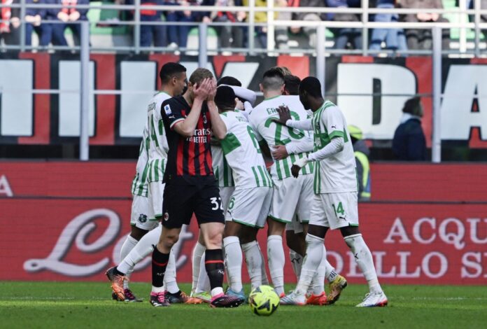 Milan’s title defence in tatters after home humbling by Sassuolo