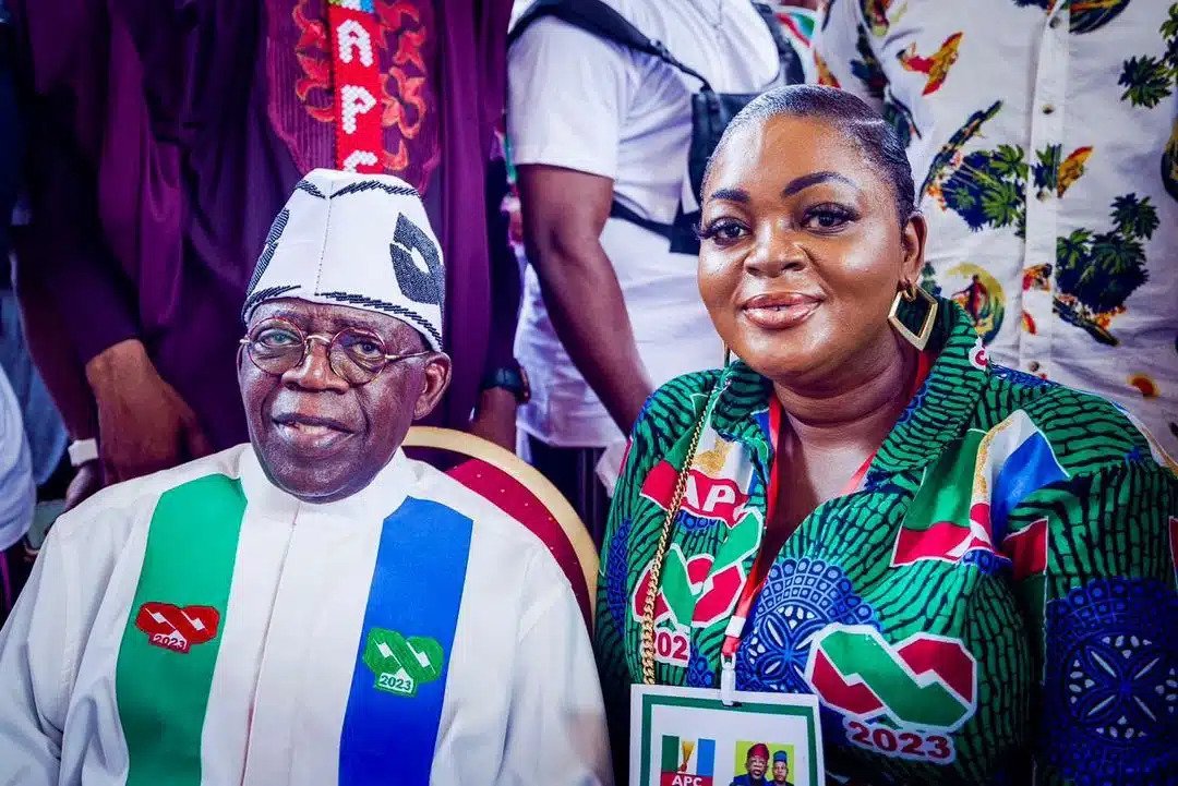 Eniola Badmus brags about the victory of President elect Tinubu, shares photos