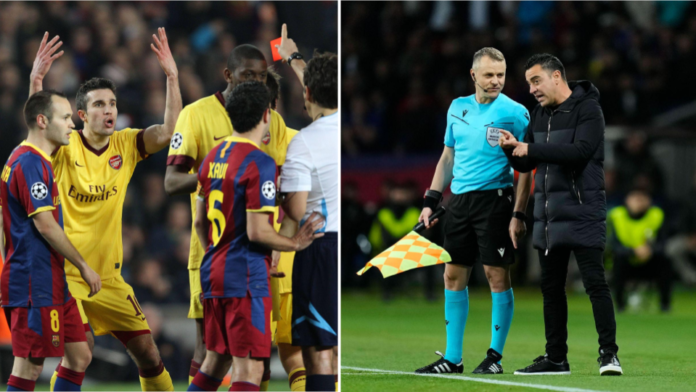 This is for Van Persie and Chelsea — Fans remind Xavi after Araujo's red card saw Barcelona lose to PSG
